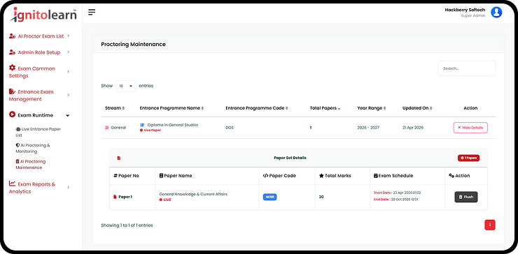 AI Proctoring Monitoring Maintenance Report